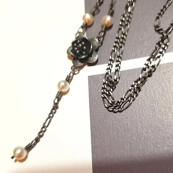 YVONE CHRISTA Sterling Pearl Necklace - Picture 2 of 7